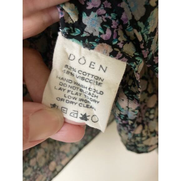 DOEN Plum Top in Hardwick Garden Floral Print S Prairie - Picture 7 of 9